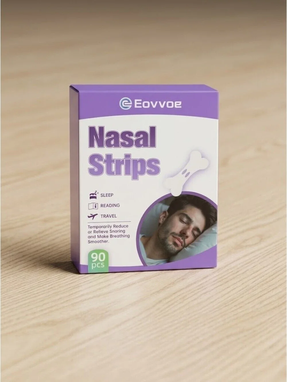 Eovvoe Nasal Strips - Relieve Snoring And Smoother Breathing - 90 count